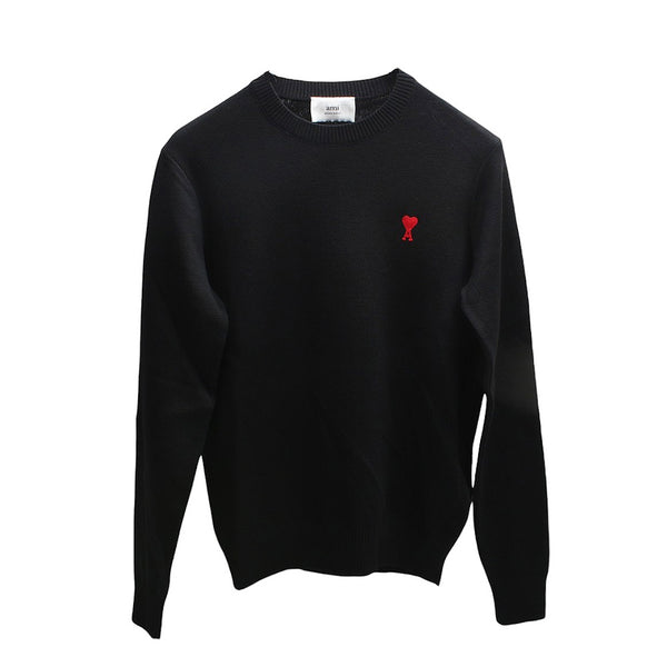 アミ パリス Ami Paris ニット BFHKS001-001-S アミパリ メンズ ブラック セーター